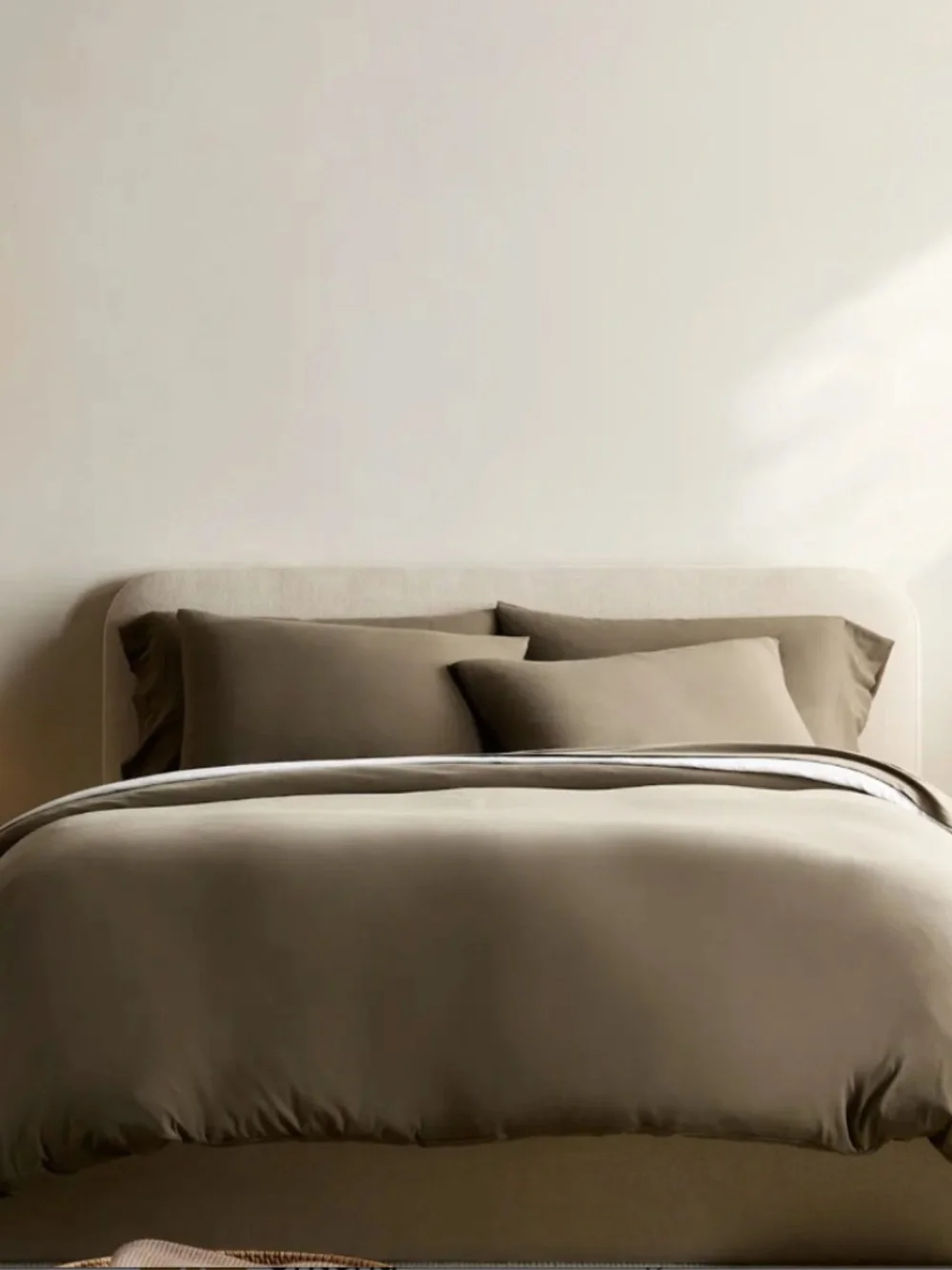 New Organic Jersey Duvet set with shams  King/Cal King Dusty Olive Green